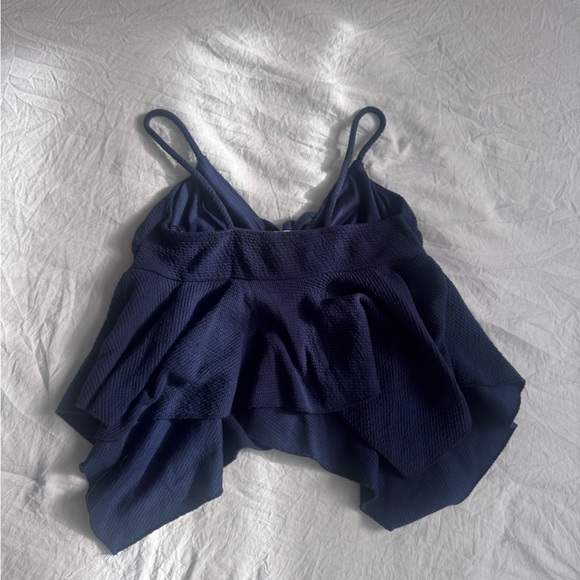 Navy Blue Women's Blouse - Picture 2 of 3